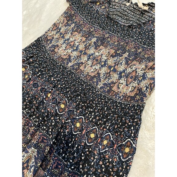 Soft Surroundings Women's Smocked Marcelo Boho Maxi Dress Short Sleeve Small - Picture 8 of 10